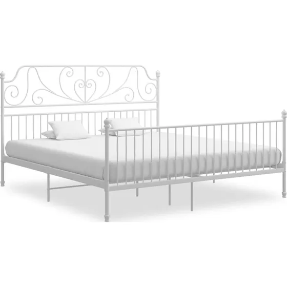 Sengestel i metal 180x200 cm - hvid