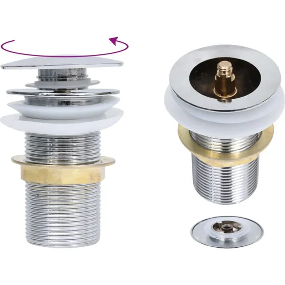 Trykaflb uden overlb 6,4x6,4x9,1 cm krom