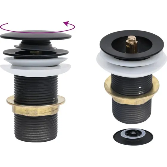 Trykaflb uden overlb 6,4x6,4x9,1 cm - Sort