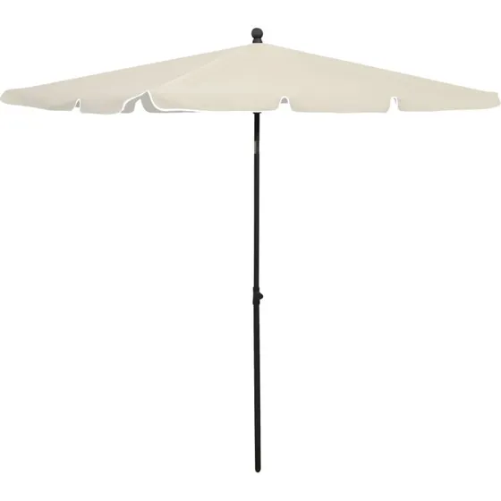 Parasol med stang 210x140 cm – sand