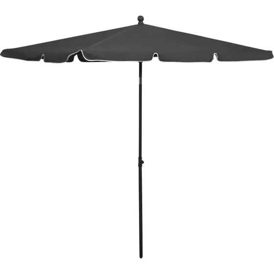 Parasol 210x140 cm antracitgrå med stang og vippefunktion