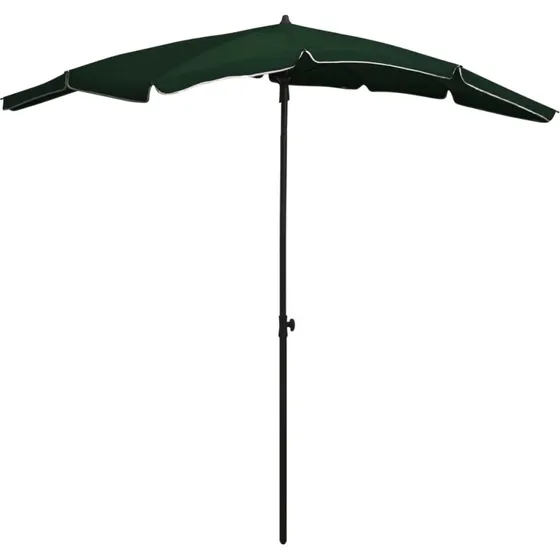 Terrasseparasol 200x130 cm grøn – UV-beskyttende med vippe
