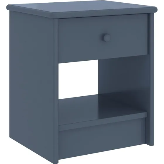 Natbord i massivt fyrretræ 35x30x40 cm - lysegrå