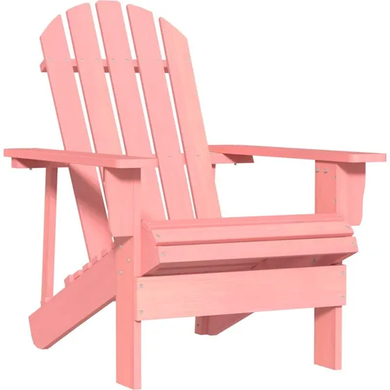 Adirondack havestol i massivt fyrretræ, lyserød