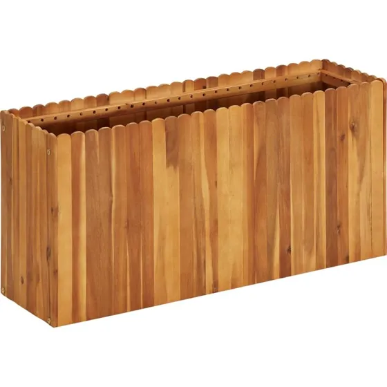 Hævet plantekasse i akacietræ 100×30×50 cm