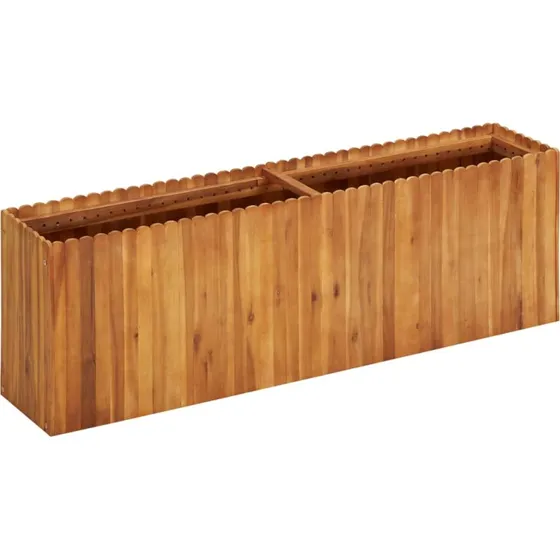 Hævet plantekasse i akacietræ 150x30x50 cm
