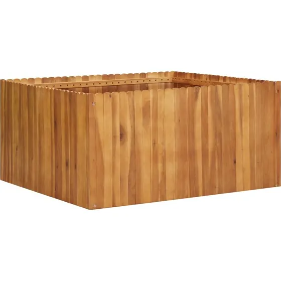 Hævet plantekasse i akacietræ 100x100x50 cm