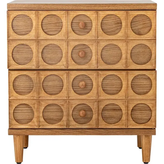 Bloomingville Vester Kommode 56x61x35 cm, naturlig brun, messing