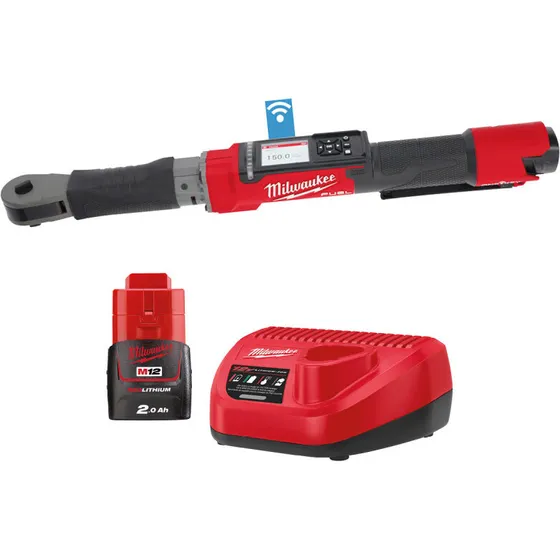 Milwaukee M12 ONEFTR12-201C momentnøgle med batteri og oplader