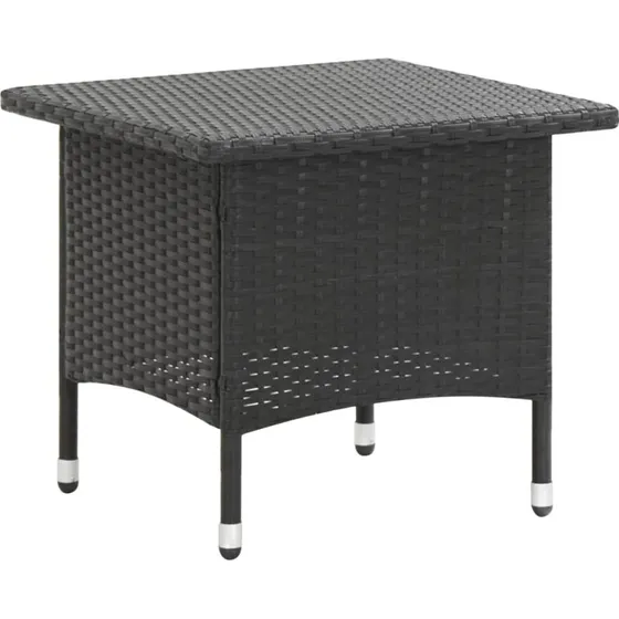 Tebord 50x50x47 cm - Sort polyrattan