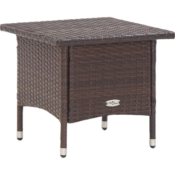 Tebord 50x50x47 cm polyrattan brun