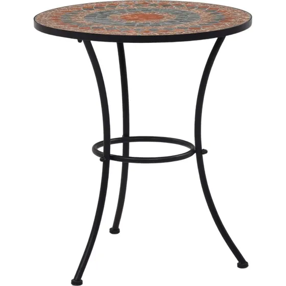 Bistrobord mosaik keramisk 60 cm - orange/gr