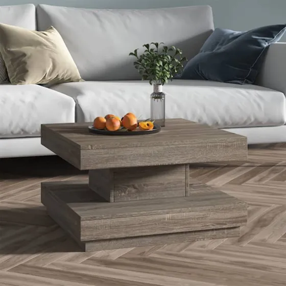 Sofabord 60x60x35 cm i MDF, grå