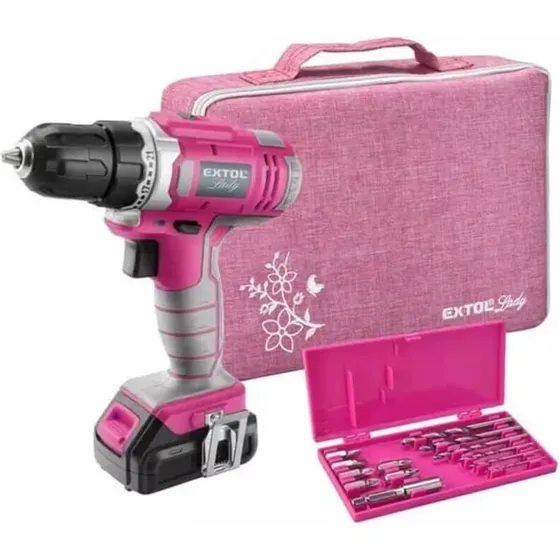 Lady 12V Li‑Ion batteriboremaskine, 2‑trins med LED