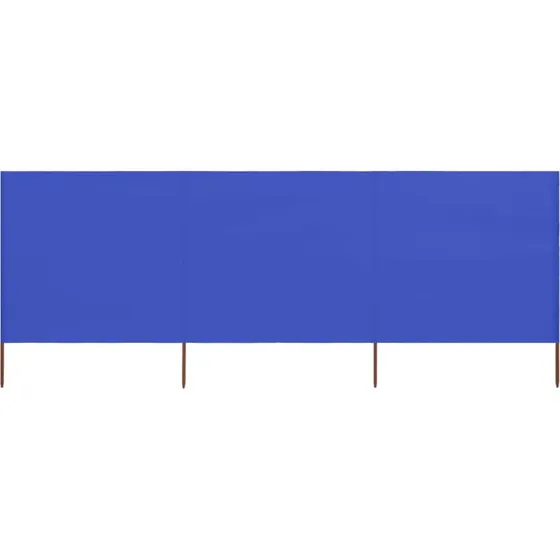 3-panel lsejl 400x80 cm azurbl  vindskrm i stof