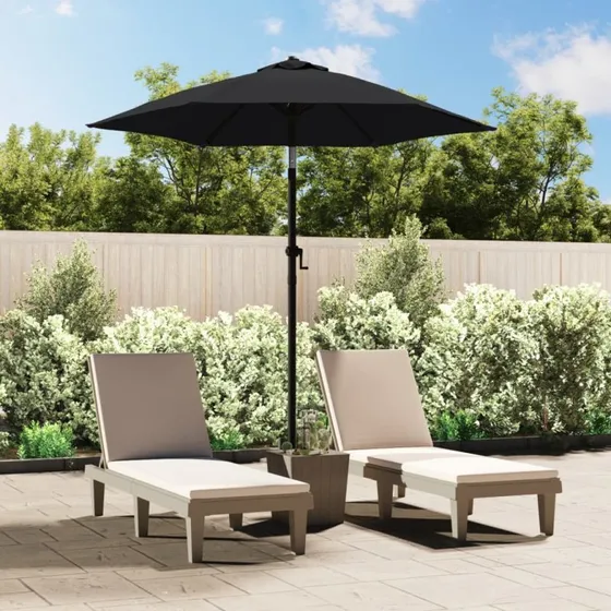 Parasol 200x224 cm – sort aluminium