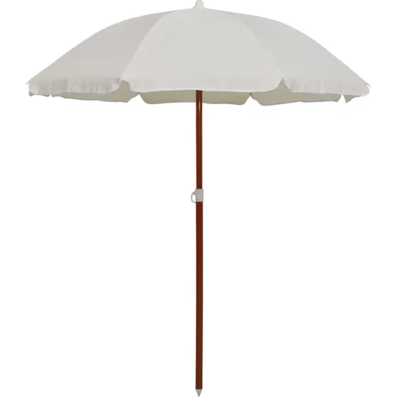 Parasol 180 cm sandfarvet med stålstang og UV-beskyttelse