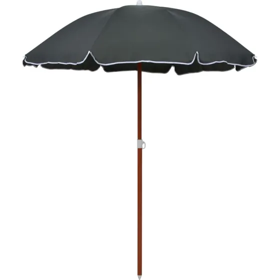 Parasol 180 cm antracitgrå med stålstang