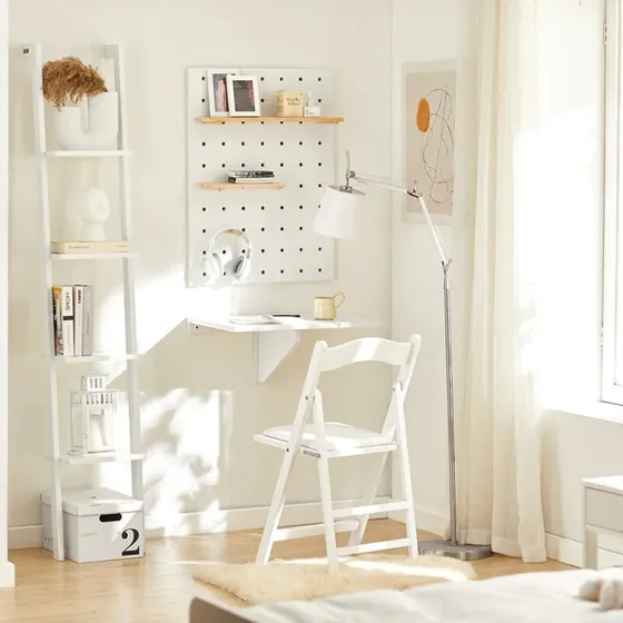 SoBuy Vægmonteret klapbord 60x40x26 cm, Hvid FWT03-W