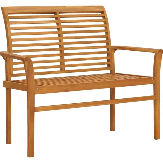 Havebænk i massiv teak 112 cm