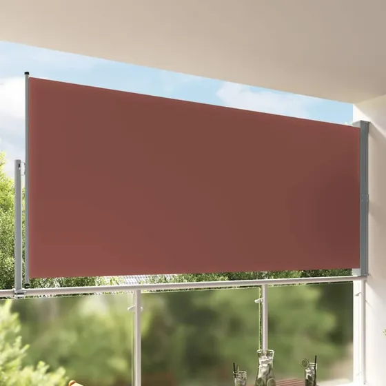 Sammenrullelig sidemarkise 160×300 cm – Brun