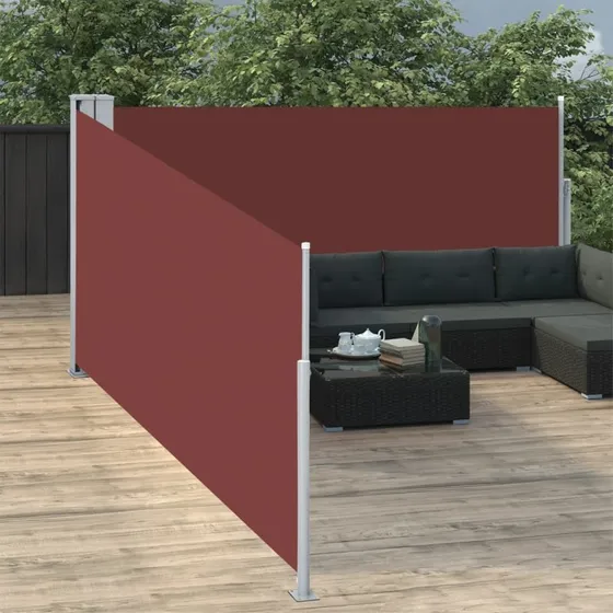 Sammenrullelig sidemarkise 100×1000 cm - brun