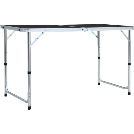 Foldbart campingbord 120x60 cm  Aluminium, justerbar hjde