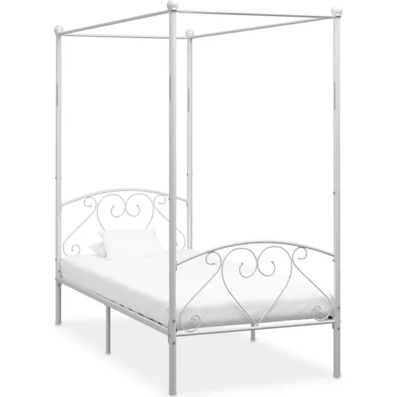 Himmelseng stel 100x200 cm i hvidt metal