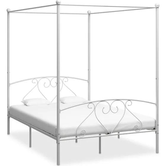 Himmelseng stel 140x200 cm i hvidt metal