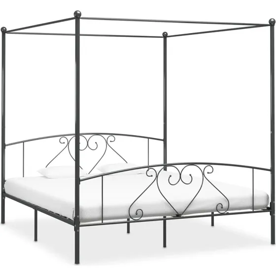 Himmelseng stel 180x200 cm i gråt metal