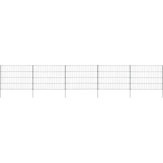 Havehegnsst 115x79 cm grn  5 paneler + 6 stolper