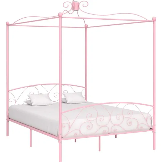 Himmelseng stel 160x200 cm i metal - Pink