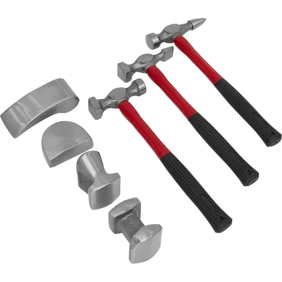 Sealey CB707 Panel Beating-sæt 7 stk – drop-forged, glasfiberskaft
