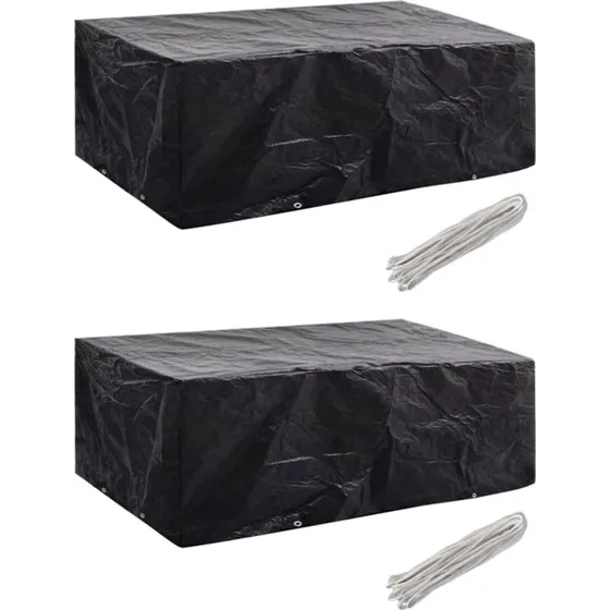 Havemøbelovertræk 2 stk 200x160x70 cm – 8 snørehuller