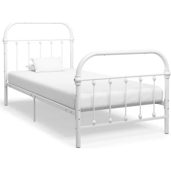 Sengestel i metal 100x200 cm - Hvid