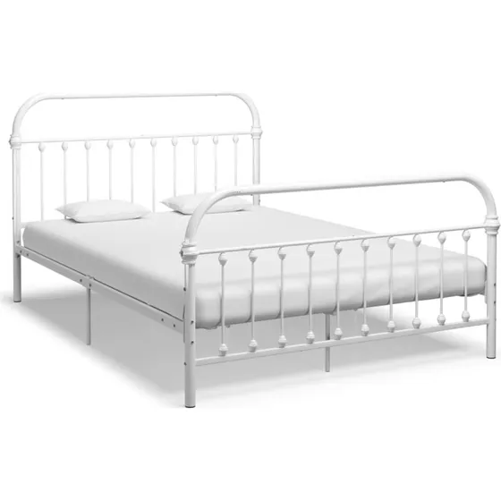 Sengestel 160x200 cm i metal – hvid