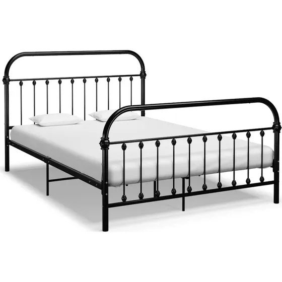 Sengestel i metal 120x200 cm – sort