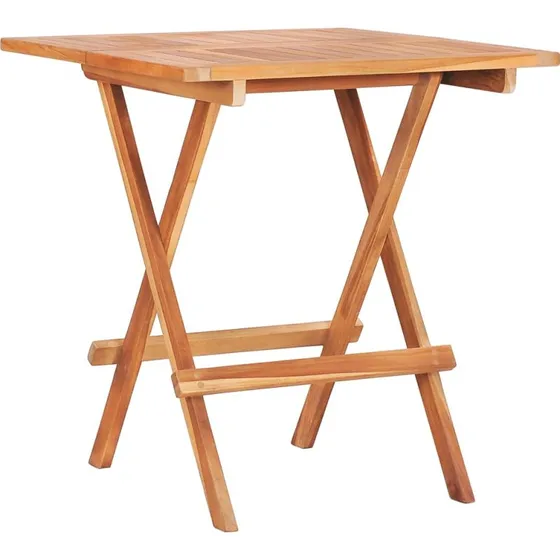 Foldbart bistrobord i massivt teak 60x60x65 cm