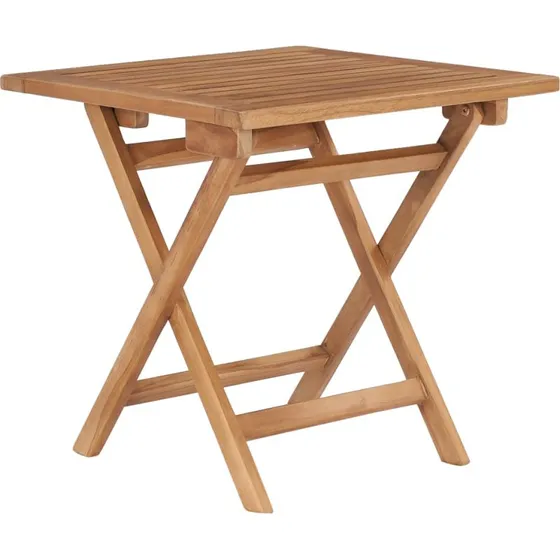 Foldbart havebord i massivt teak 45x45x45 cm