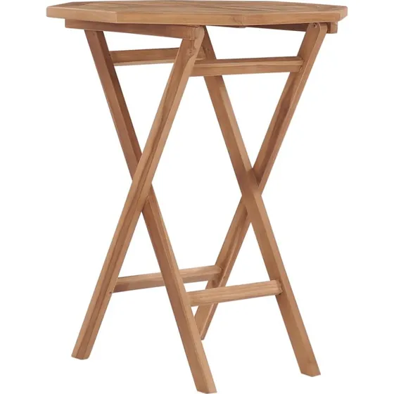 Foldbart havebord i massivt teak 60x60x75 cm