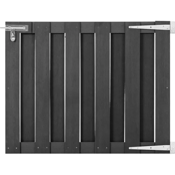 WPC havelåge 100 x 80 cm - grå, låsbar