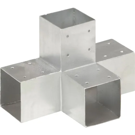 X-form stolpebeslag 91x91 mm galvaniseret til 4 stolper