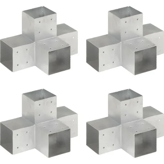 Stolpebeslag X-form 4 stk til 101x101 mm galvaniseret