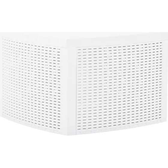 Sidebord i hvid plast 54x54x36,5 cm  vejrbestandigt