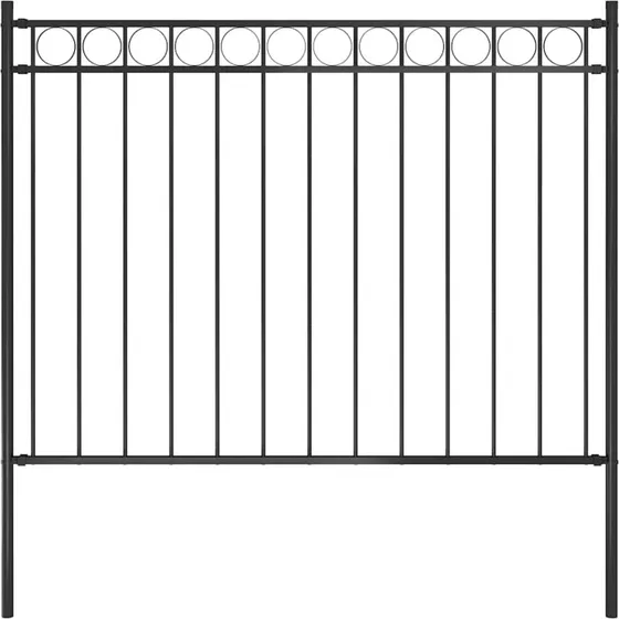 Sort stl havehegn 1,81 x 1,00 m