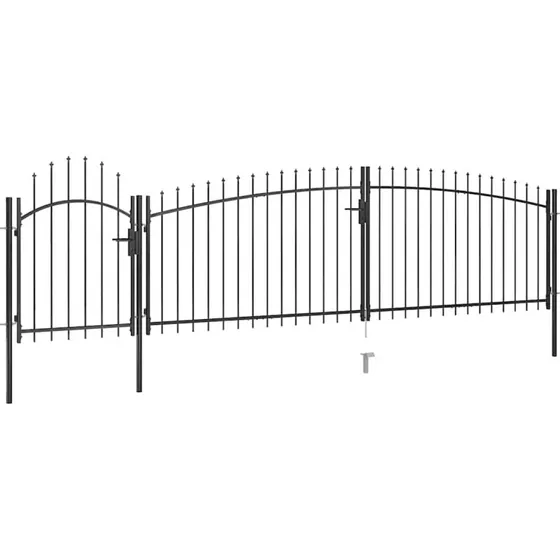 Hegnslge med spydtop 5x1,75 m, sort