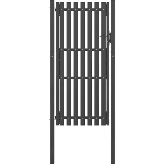 Havehegnslåge i stål antracitgrå 100x200 / 100x250 cm