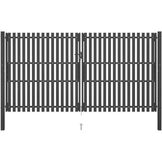 Havelåge i stål 400×200 cm – antracit