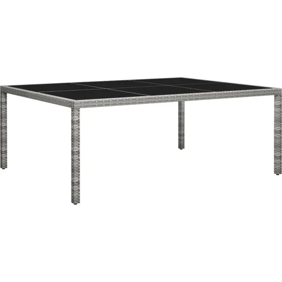 Udendrs spisebord 200x150 cm polyrattan gr