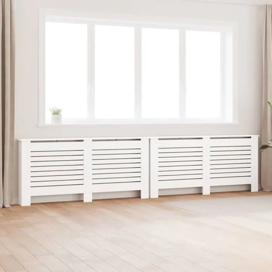 Radiatorskjulere 2 stk. 172x19x81,5 cm MDF hvid